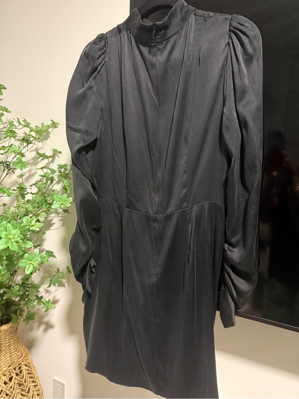 Zimmermann Black Silk Draped Mini Dress - Picture 4 of 5